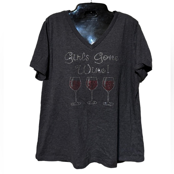 Girls Gone Wine Size Large T Shirt EUC - Picture 1 of 5